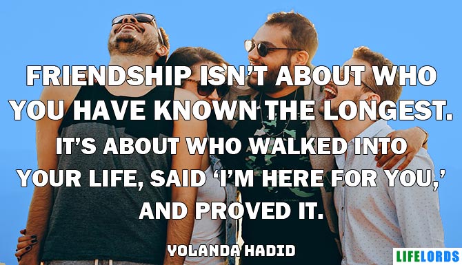 Beautiful Friendship Quote By Yolanda Hadid