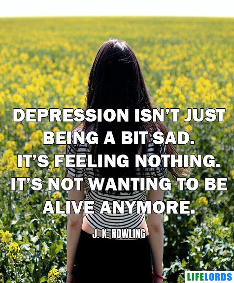 Deep Depression Quote By J.K. Rowling