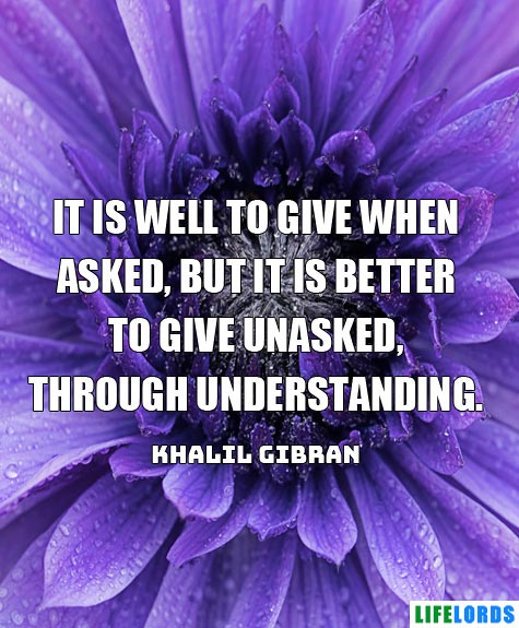 Khalil Gibran Quote on Giving Charity