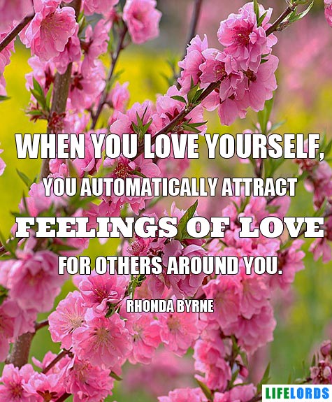Short Love Yourself Quote By Rhonda Byrne