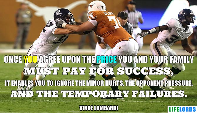 Pay The Price For Success Quote By Vince Lombardi