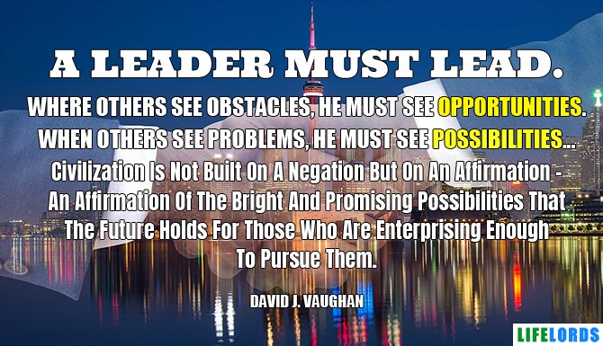 Inspiring Leadership Quote By David Vaughan