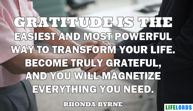 Famous Gratitude Quote By Rhonda Byrne