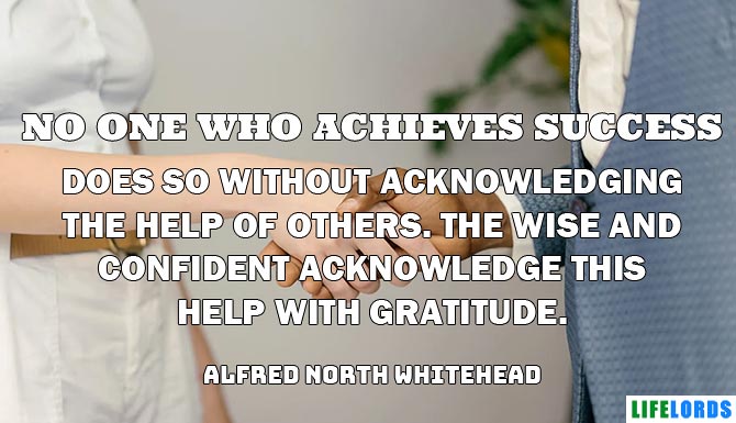 Gratitude And Success Quote By Alfred Whitehead