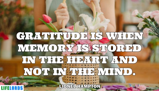 Gratitude Quote And Saying By Lionel Hampton